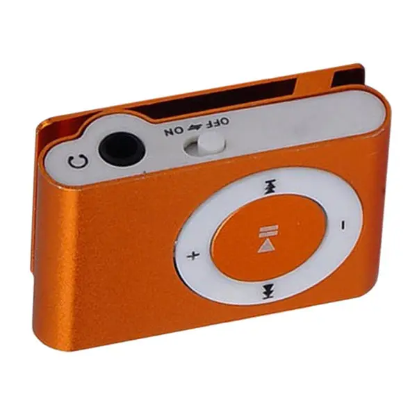 Портативный MP3 плеер, мини MP3-плеер с зажимом, водонепроницаемый спортивный MP3 музыкальный плеер Walkman Lettore Mp3 с разъемом TF, хороший звук, подарок - Цвет: Orange