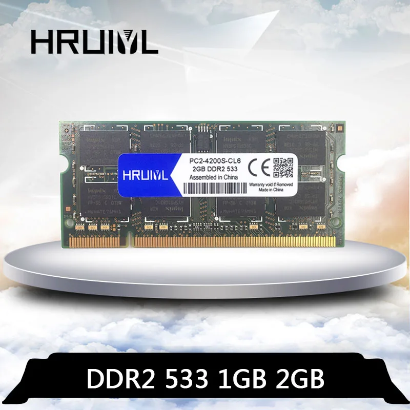 HRUIYL DDR2 1 Гб 2 Гб PC2-4200S DDR 2 533 МГц 1G 2G PC2 4200 533 МГц Sodimm ноутбук Память ram Memoria DIMM