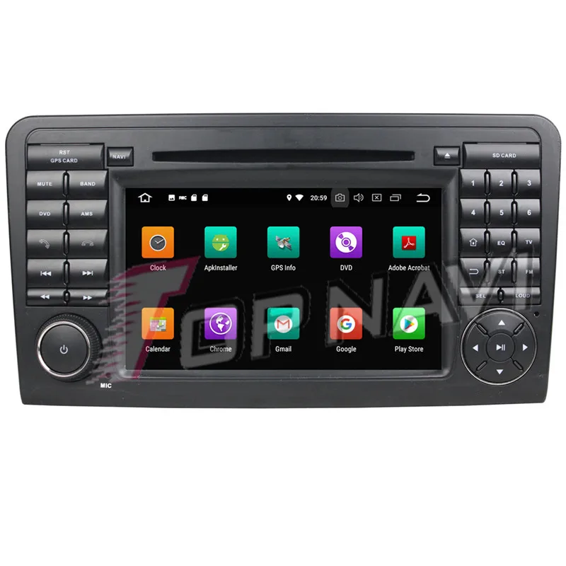 Topnavi 7 ''Android 9 0 авто мультимедиа для Benz ML класса W164 (2005 2006 2012) (ML300 ML350 ML450 ML500)