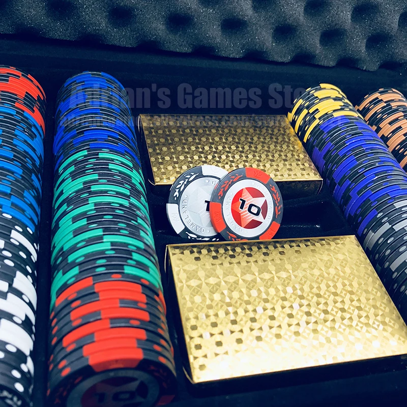 US $134.76 200PCS Classic Wheat World Series Poker Chips Set With 2 Decks Plastic Playing Cards amp Suitcase Casino Token Fichas Pocker