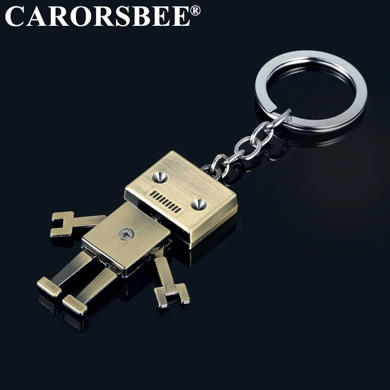 

Men Children Accessory Cute Alloy Robot Keychain Creative Jewelry Keyrings Metal Car Key Chains bicycle motorcycle Auto Key Ring