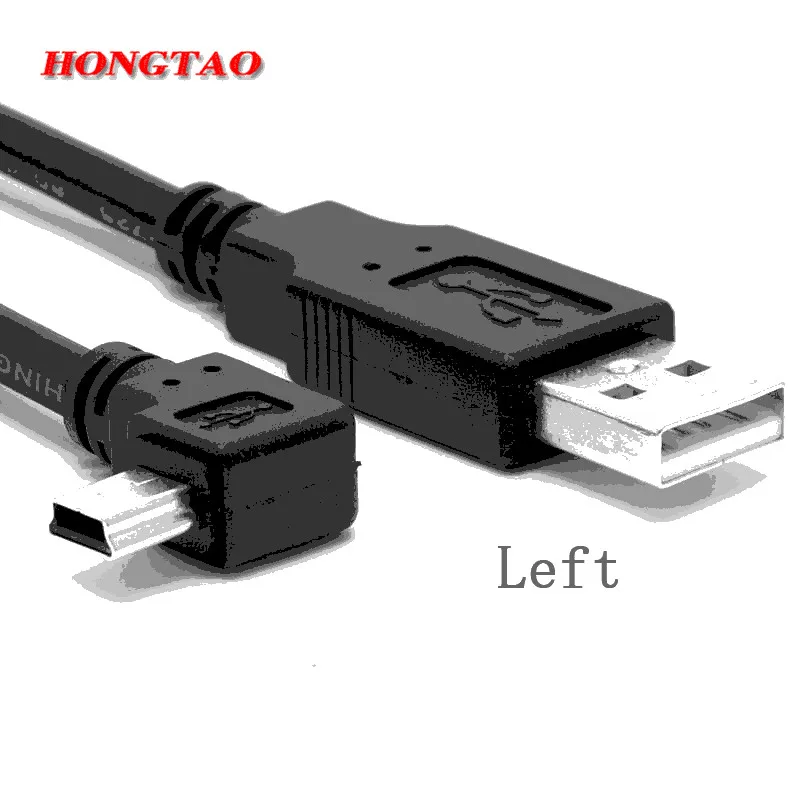 

Mini USB B Type 5pin Male Left Angled Right Angled 90 Degree to USB 2.0 Male Data Cable 27cm