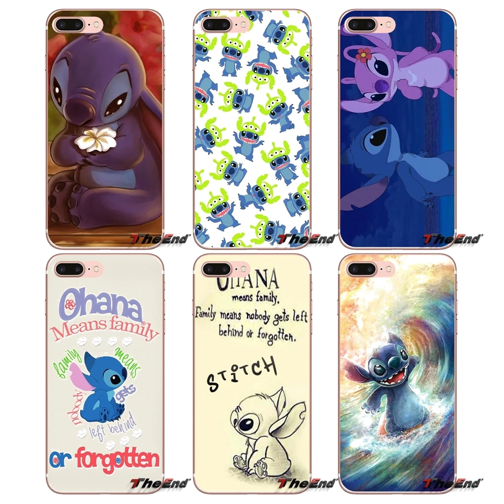 Силиконовый чехол Sweet Lilo and Stitch Ohana для Apple iPhone X 4 4S 5 5S SE 5C 6 6S 7 8 Plus 6Plus 7plus 8plus Fundas Coque |