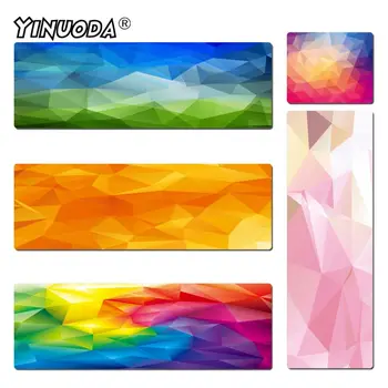 

Yinuoda Kaleidoscope Geometry Colorful mouse pad gamer play mats Size 30x60cm and 40x90cm Gaming Mousepads