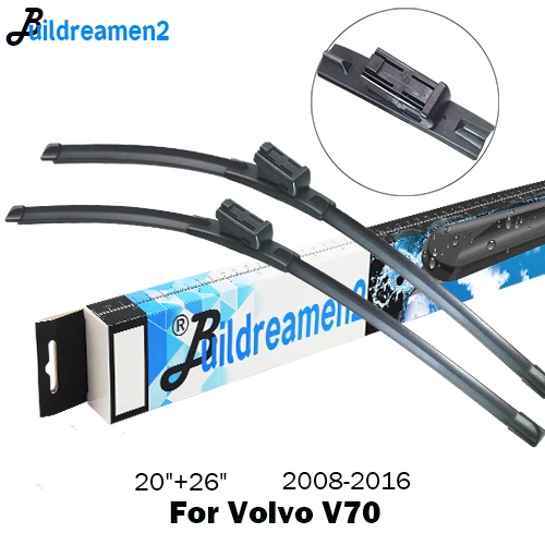 For Volvo V70 Buildreamen2 Щетка стеклоочистителя автомобиля бескаркасная ветровое стекло резиновый стеклоочиститель для Volvo V70 1997 - Цвет: For Volvo V70