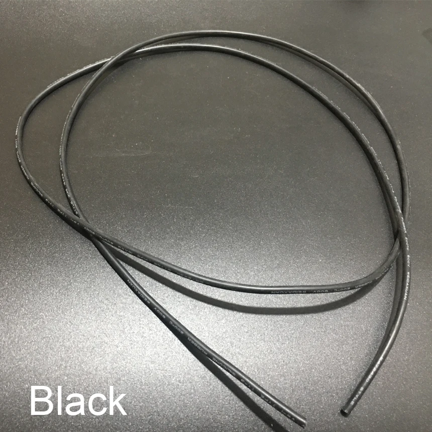 16AWG 2,4 мм OD UL1007 300 V 80C оберточная луженая медная силиконовая резиновая Многожильная оплетка Электрический провод кабель Шнур - Цвет: Black
