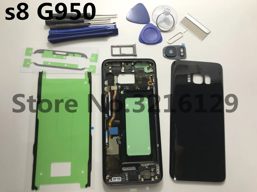 Original Full Housing Case Middle Frame+Rubber Seal Back