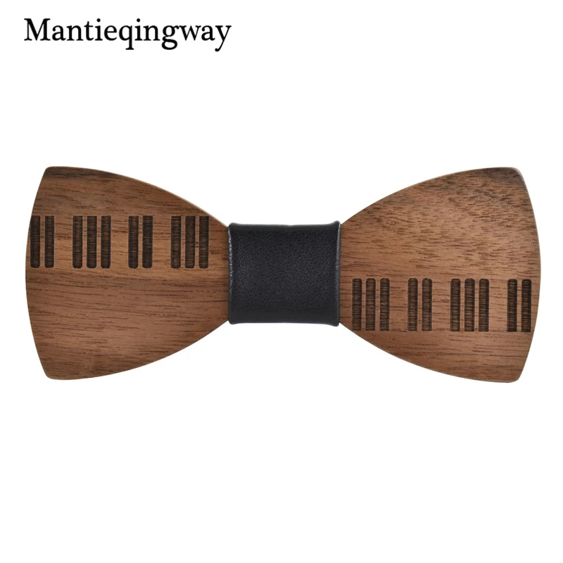 H01 Mantieqingway винтажная стильная деревянная Бабочка для мужской свадьбы, свадьбы, деревянный галстук-бабочка, галстук для жениха, мужской галстук ручной работы - Цвет: H01