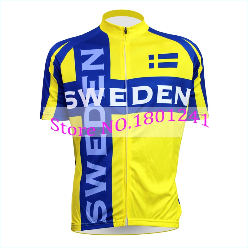 Customized 2019 cycling jersey yellow Sweden team clothing ...