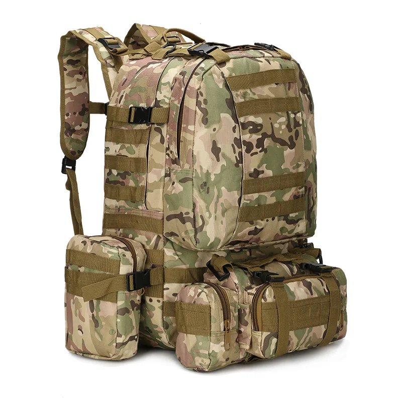 55L 4 в 1 Molle рюкзак камуфляж альпинистские сумки 600D военный тактический рюкзак Открытый Кемпинг Туризм Охота альпинизм