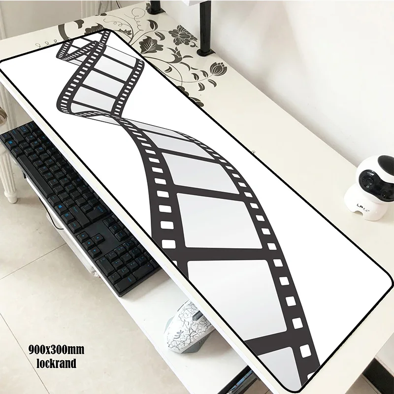  Movie Clapperboard pad mouse computer Professional gamer mouse pad 900x300x2mm padmouse xl mousepad