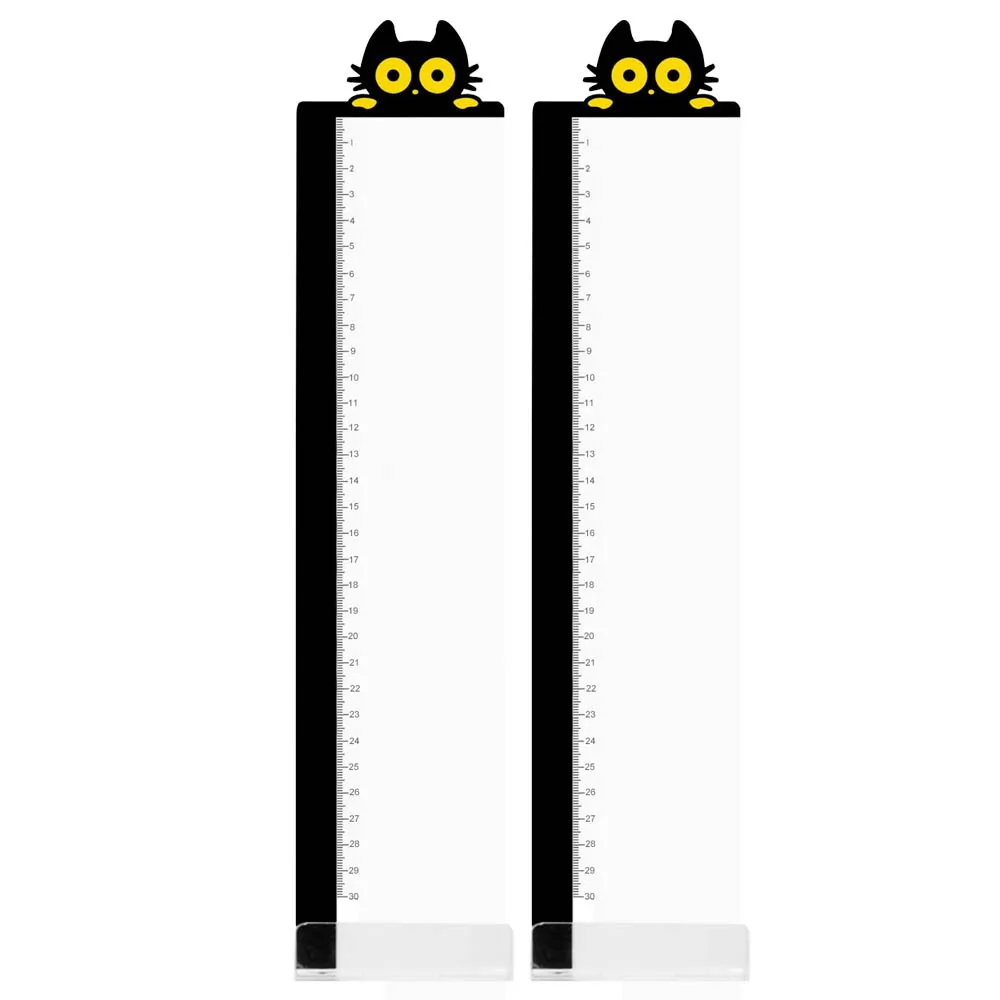 1 пара милых мультяшных акриловых досок для записей с линейкой компьютера
