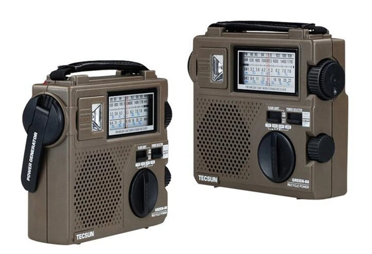 TECSUN GR-88 цифровой радиоприемник аварийный светильник радио Динамо радио со встроенным динамиком ручное питание