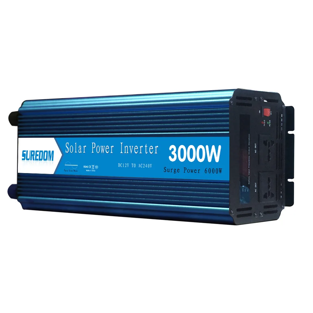 12 V постоянного тока до 220v3000w чистый синусоидальный преобразователь частоты постоянного тока в переменный инвертор для фотоэлектрической солнечной батареи питания конвертер