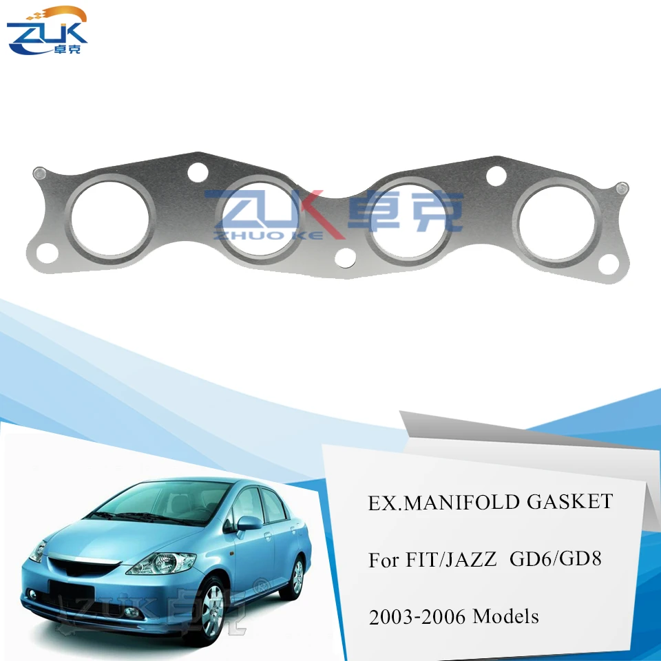 ZUK выхлопной Minifold уплотняющая прокладка для Honda FIT JAZZ GD1 2005 2006 2007 2008 для города, пригодный для использования в Salonn GD6 2003 2005 2006 18115-PWA-003