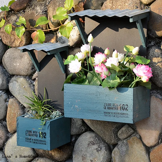 house design galvanized roof blackboard sign hand made distressed wood antique wall planters