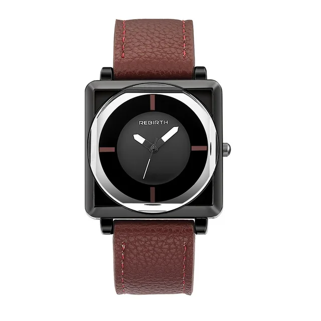 Креативные женские наручные часы с кожаным квадратным ремешком, женские часы, женские часы от ведущего бренда, Роскошные Водонепроницаемые часы Relogio Feminino - Цвет: brown
