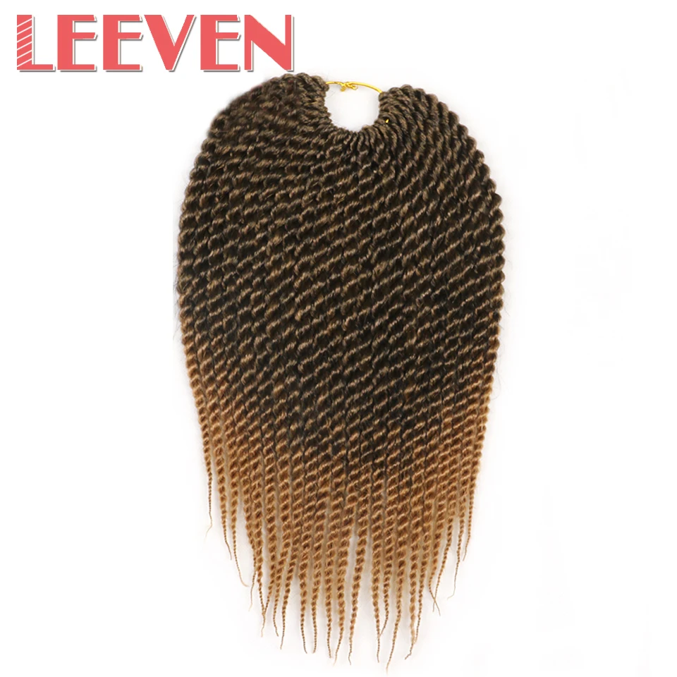 Leeven, 12 дюймов, 22 корня, Сенегальские, крученые, вязанные волосы, короткие косички, 1 шт., синтетические косички, наращивание волос, высокотемпературное волокно
