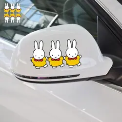 Aliauto Miffy мультфильм автомобиль Зеркало заднего вида Стикеры и наклейка Симпатичные Интимные аксессуары для Volkswagen Мужские поло Гольф Skoda Opel