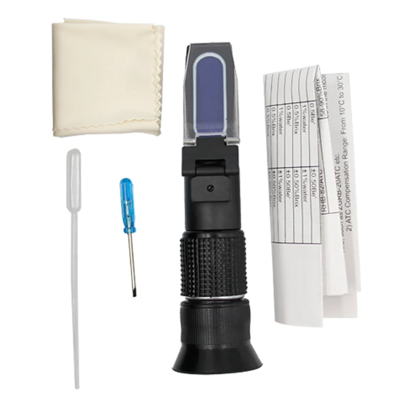 Hand held brix Honey Refractometer brix 5890 RHB 90ATC for jam syrup