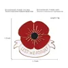 Wkound – broche pavot rouge avec fleur et diamant en cristal, Badge de Banquet ► Photo 3/4