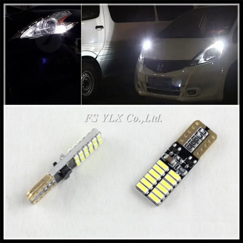 Автомобильная светодиодная лампочка для парковки FSYLX 24SMD 4014 T10 W5W Canbus 501 186 T10|car