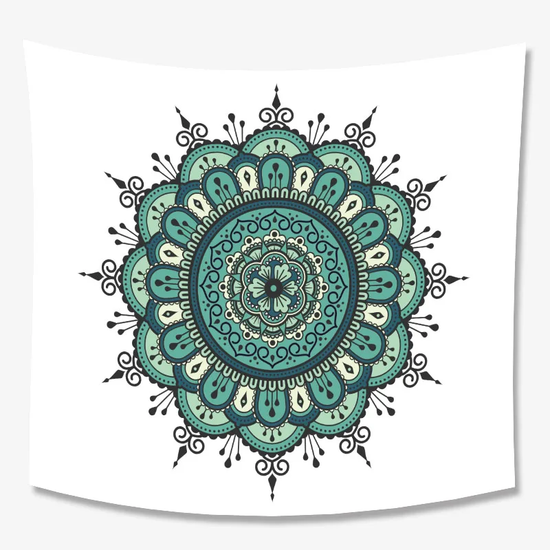 Boheme Modern Tapestry Indian Mandala Printed Bohemian Geometric Decoration Wall Hanging Mat Boho Wedding Decor Pets Picnic Beach Mat Rug (3)