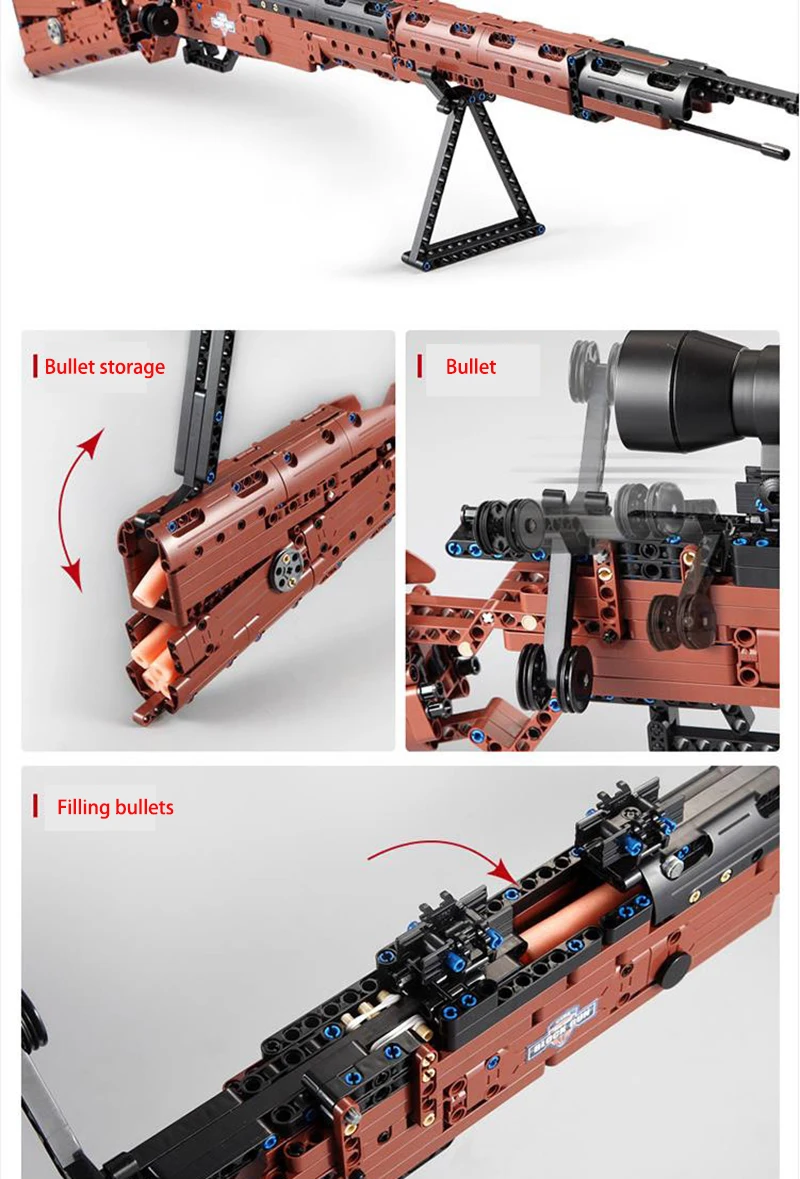 98k Технология снайперской винтовки строительные блоки игрушки Дети сборка модель для мальчика подарок AK47 моделирование строительные блоки игрушки