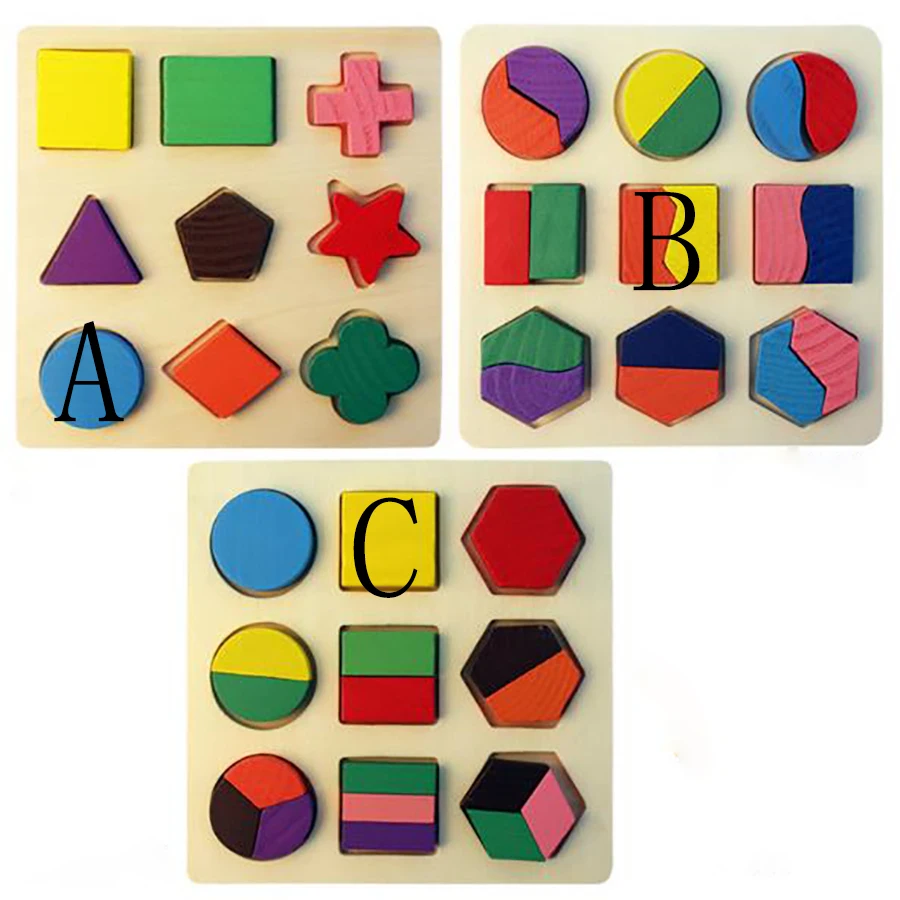 Baby Wooden Building Block Montessori Early Educational Toys