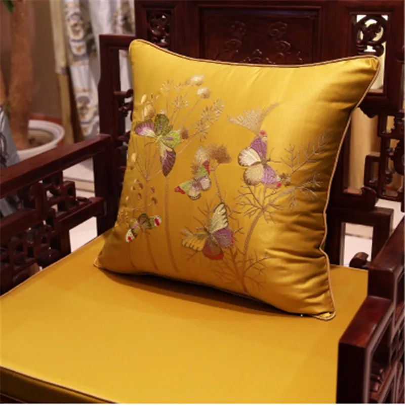 Роскошный очаровательный чехол для подушки с вышивкой в виде цветов, птиц, цветов, дизайнерский чехол для дивана, автомобиля, декоративное постельное белье, чехол для подушки