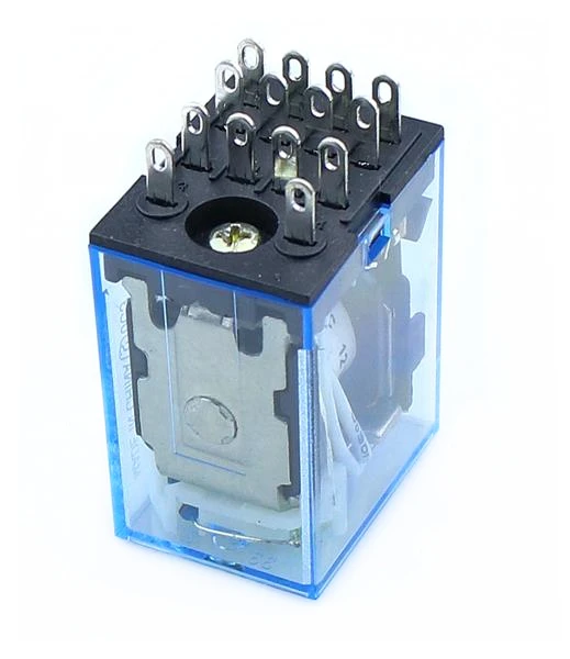 10PCS MY4NJ AC380V Coil 4NO 4NC Green LED Indicator Power Relay DIN