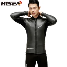 2 мм для мужчин и женщин с длинным рукавом Кожа смузкора черный гидрокостюм куртка подводное погружение гидрокостюм Купальник для серфинга верхняя одежда зима
