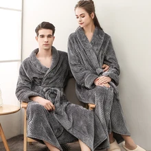 Мужской фланелевый мягкий уютный тепловой ночной халат пижамы мужские халаты V6