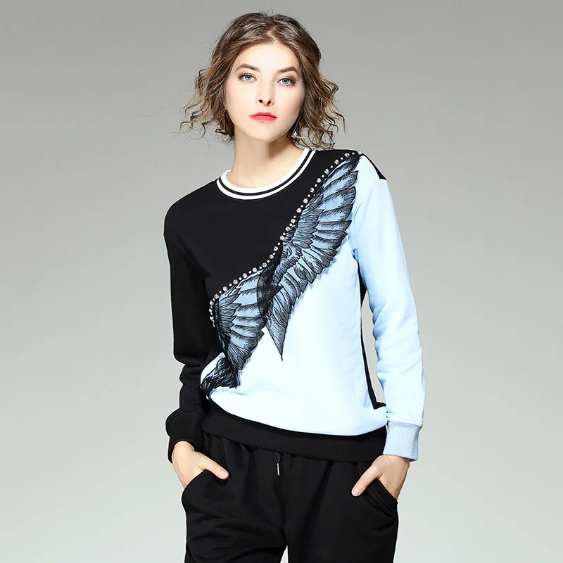 2017 autumn winter new fashionable european wing patchwork embroidery 2017 autumn winter new fashionable european wing patchwork embroidery