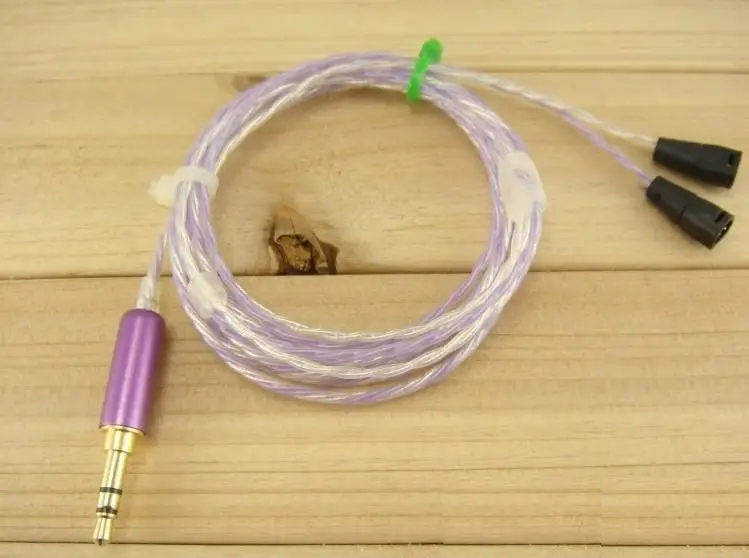 diy earphone wire with pin silver plated wire fever IE80 IE8 ie8i upgrade headphone wire