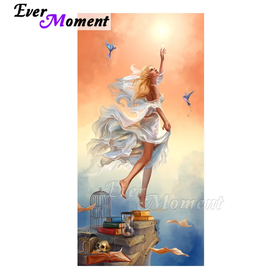 Ever Moment Алмазная картина стразы мозаика женская книга лестница клетка полностью