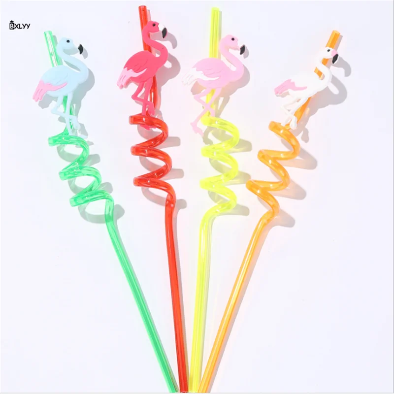 

BXLYY 2019 Hot Sale Cartoon Party Decoration PVC Straw Reusable 4pc Drink Straw Decoration Home Decor Accessories Baby Shower.8z