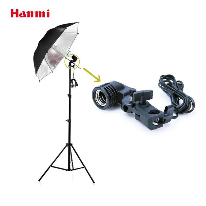 

Hanmi Photography Accessories E27 Flash Single Swivel Socket Adapter Bracket Softbox Studio Photo Video Light Lamp Bulb Holder