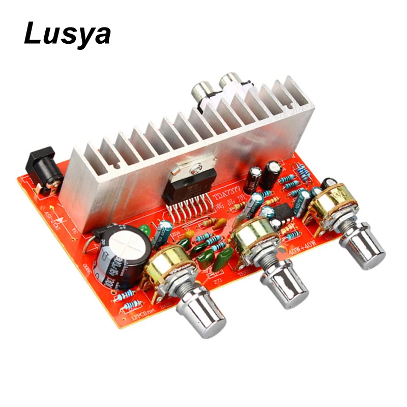 

TDA7377 Audio Amplifier Board 40W+40W Dual Channel Stereo Amplificador for 3-6 Inch Bookshelf Speaker DC12V DIY E5-005