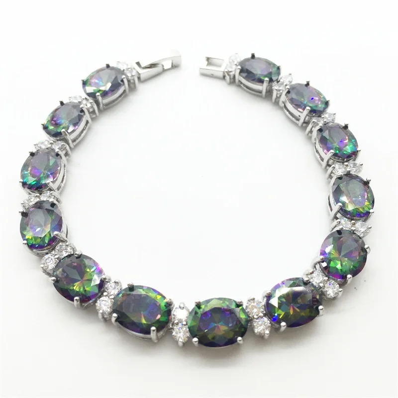 Buy Brilliant Fine jewelry Wholesale & Retail ! Round Rainbow Mystic Silver