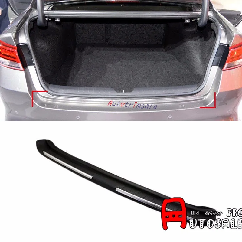 

Car styling For Kia Optima K5 2016 2017 ABS Plastic Rear Trunk Bumper Guard Outer Plate Cover Trim