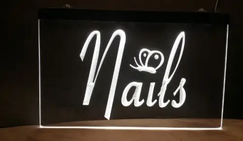 Nails Butterfly Beauty Salon Decor Bar Beer pub club 3d signs LED Neon Sign vintage home decor crafts | Дом и сад