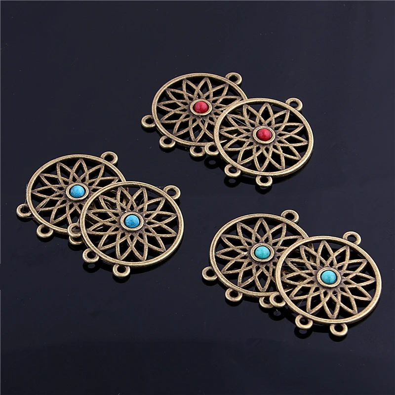 

Sweet Bell Antique bronze Metal Three Color Charms Dreamcatcher Pendants DIY Alloy Dream Catcher Pendant Jewelry Accessories