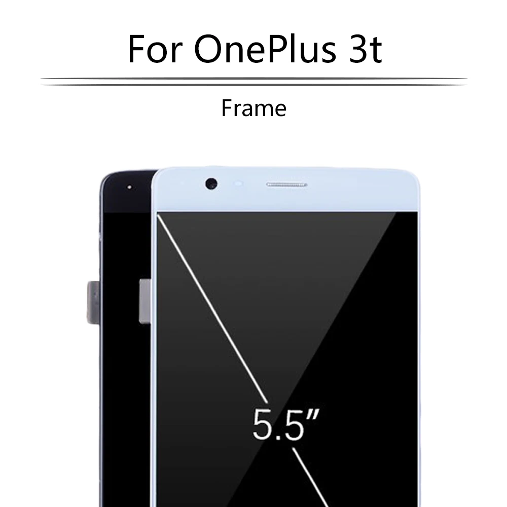 AMOLED экран 5 дюйма для Oneplus 3T сенсорный с рамкой OnePlus 3 ЖК дисплей A3000 A3003 Oneplus3 1 + One