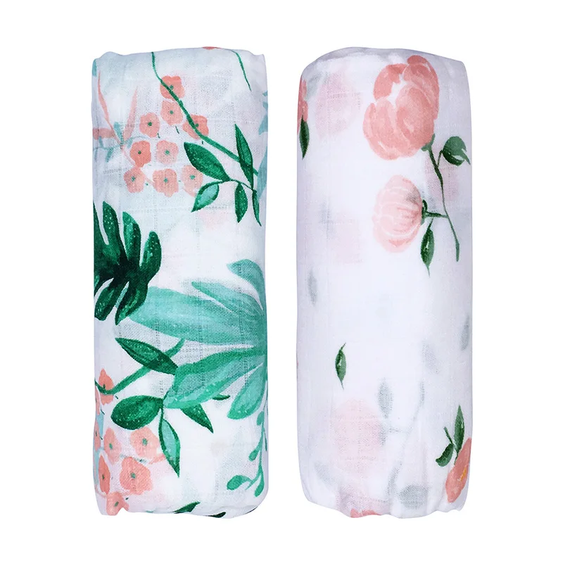 Billig 2 stücke Set Weiche Bambus Baumwolle Baby Decke Musselin Swaddle Wrap 30% Baumwolle 70% Bambus Neugeborenen Bambus Musselin Decken Gaze bad Schlepptau