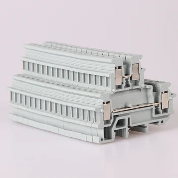 

10pcs UKK2.5 Phonex Type 24A/500V MBKKB-2.5 Wiring Connector Modular Double-layer Screw Super Thin Terminal Block MBKKB 2.5