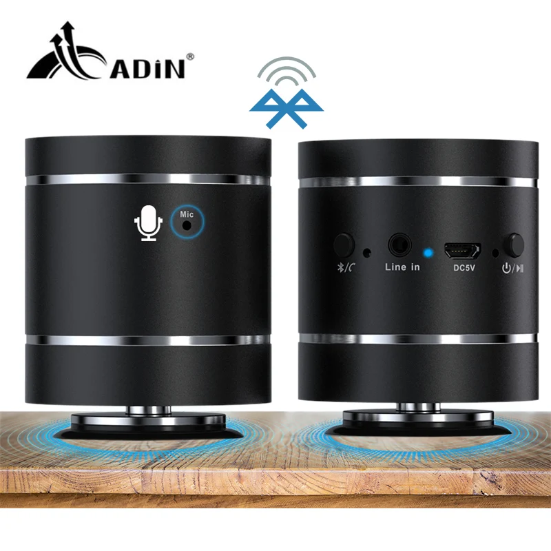 Adin 20 Вт Bluetooth 4 0 портативный резонанс и вибрация динамик сабвуфер стерео
