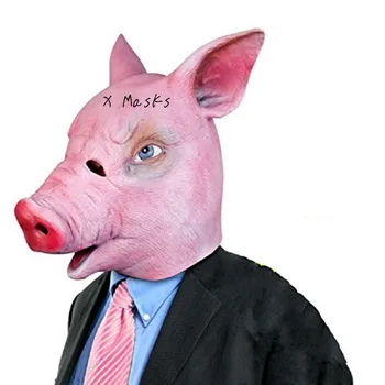 

Halloween Latex Pig Mask PGM costumes Prank Masks maske realistic maska Party Piggy Mask Cosplay for children and adults