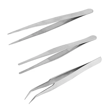 

3Pcs Repair Precision Mounting Tool Set Electronic Stainless Steel Tweezers -W128