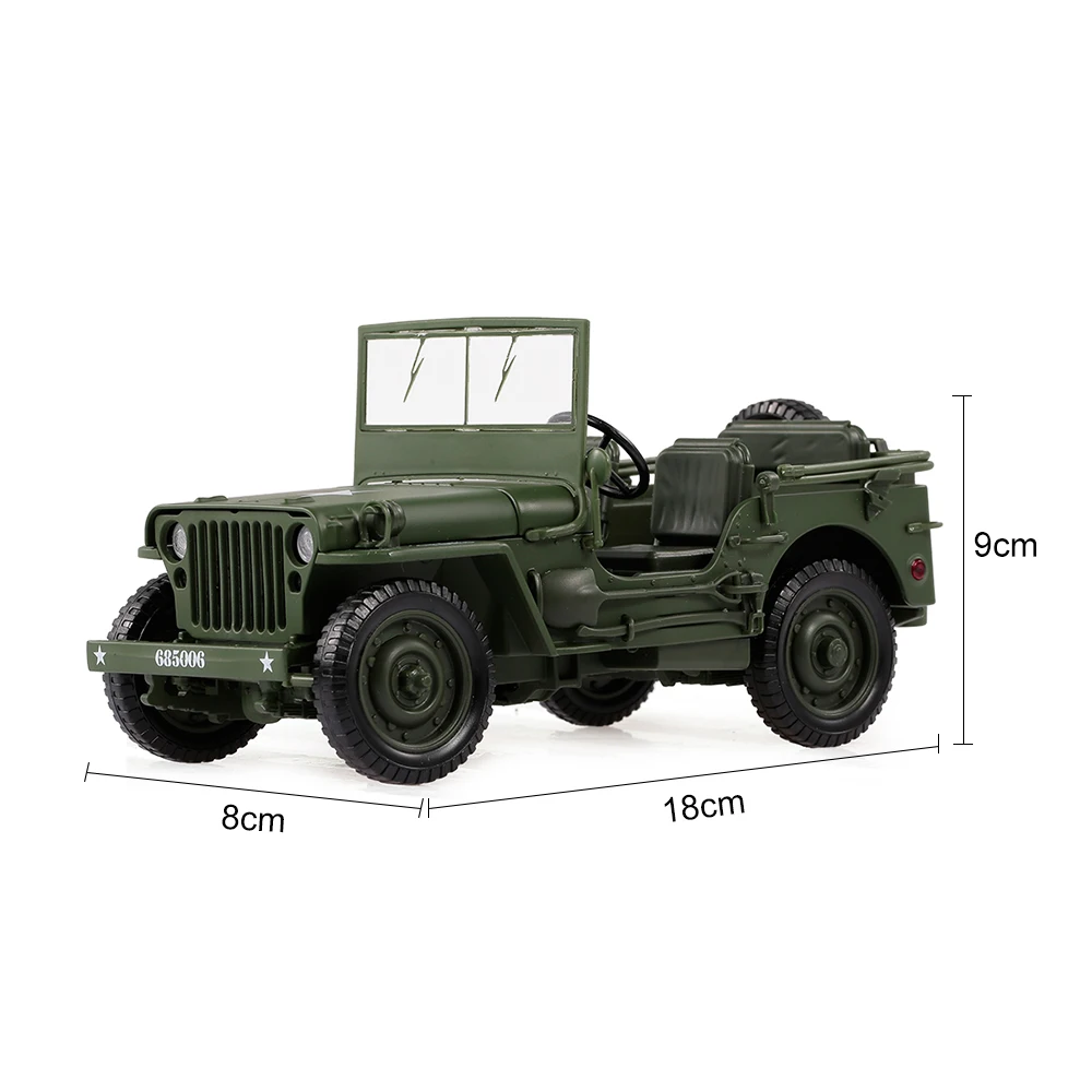 1/18 военный игрушечный джип автомобиль Военная тактика модель автомобиля Уиллис военная техника сплав модель автомобиля для детей игрушки подарки